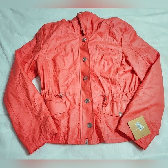 NwT Ellen Tracy Polyurethane Spring Rain Jacket L - Picture 4 of 8